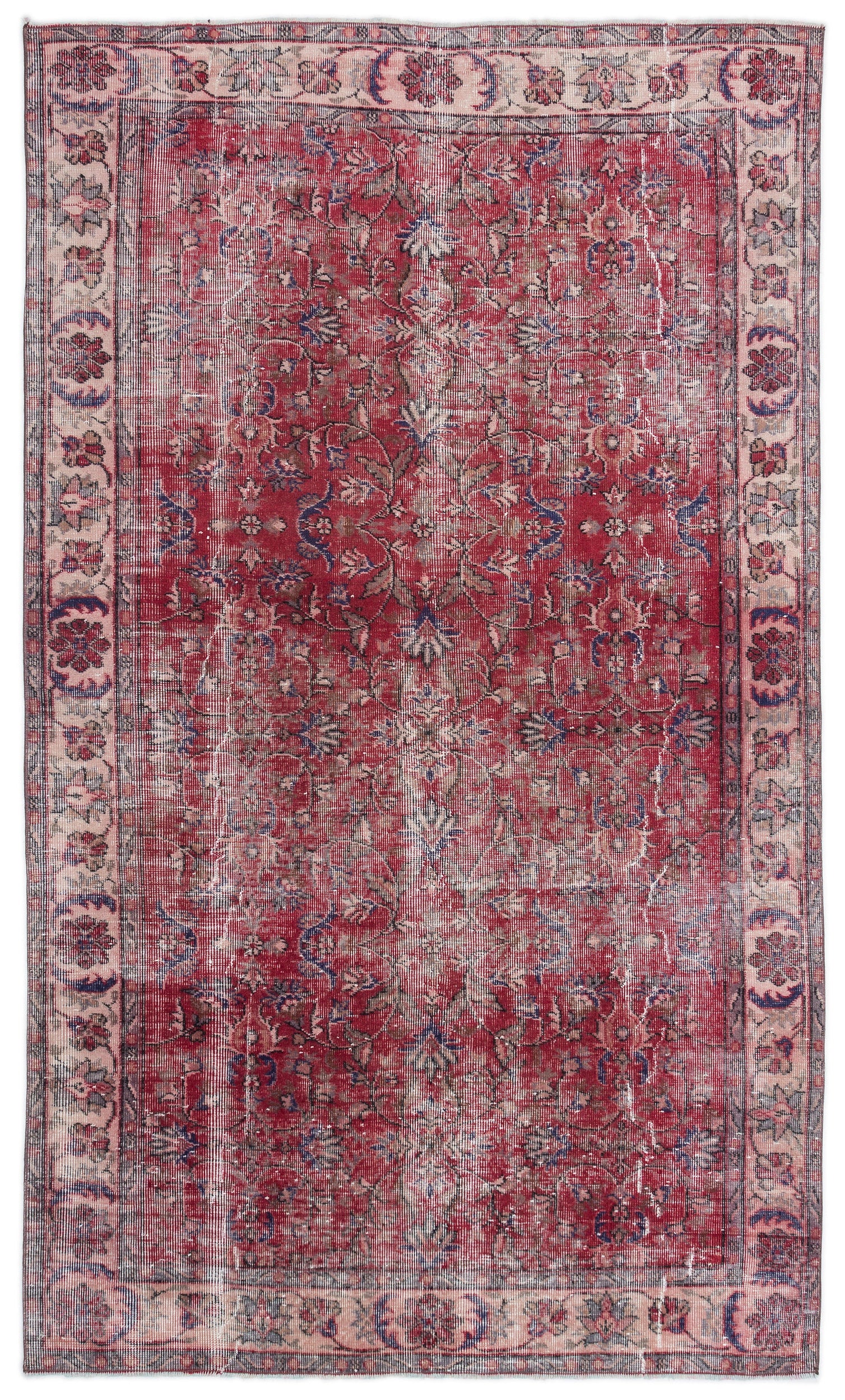 Naturel Over Dyed Vintage Rug 5'1'' x 8'9'' ft 155 x 266 cm