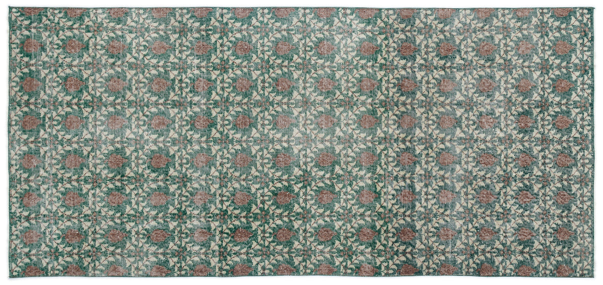 Retro Over Dyed Vintage Rug 3&#39;10&#39;&#39; x 8&#39;2&#39;&#39; ft 117 x 250 cm