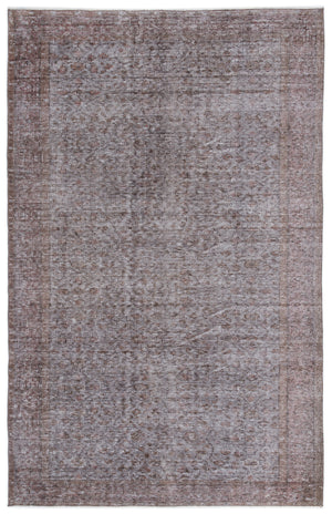 Gray Over Dyed Vintage Rug 5'3'' x 8'4'' ft 161 x 254 cm