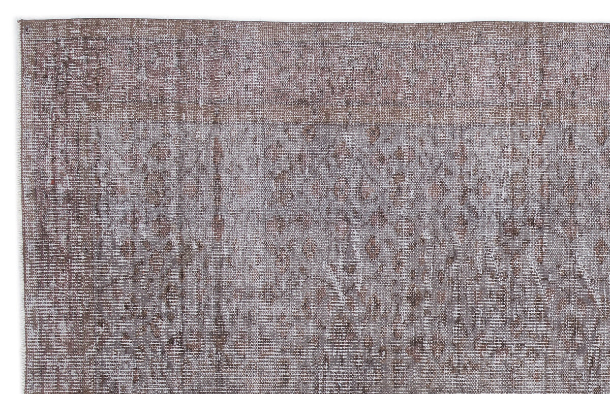 Gray Over Dyed Vintage Rug 5&#39;3&#39;&#39; x 8&#39;4&#39;&#39; ft 161 x 254 cm