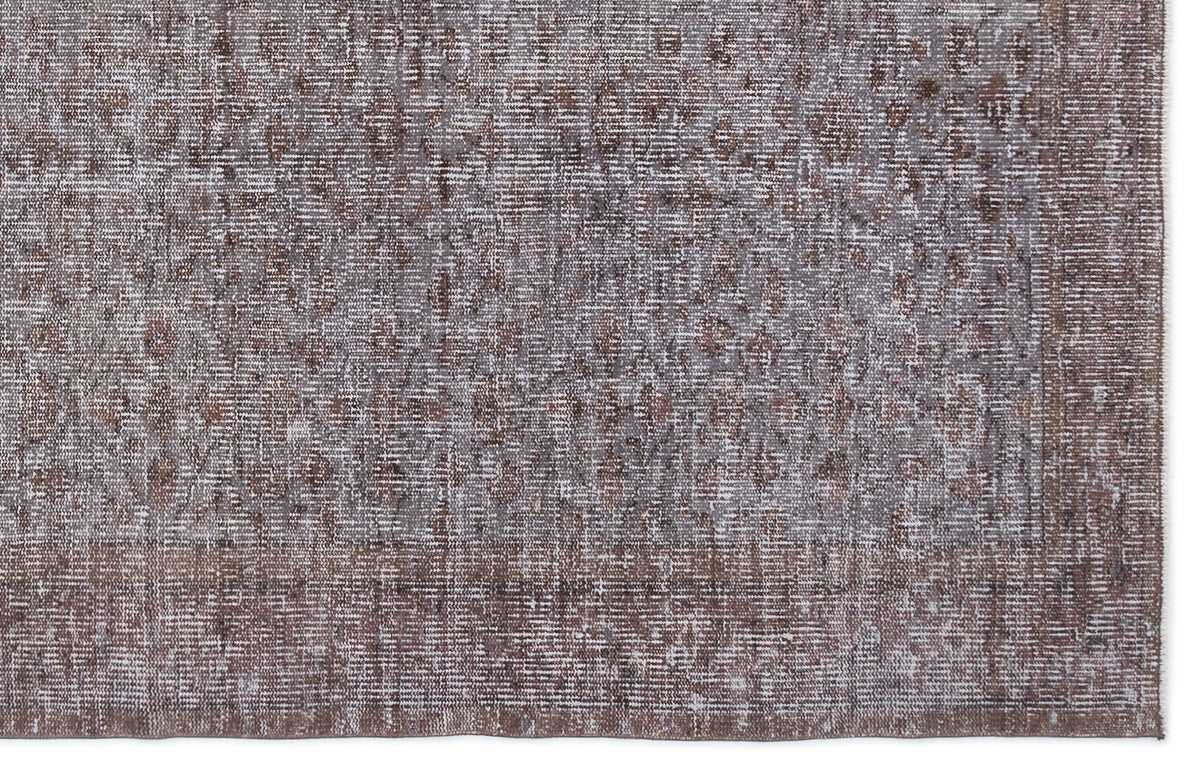 Gray Over Dyed Vintage Rug 5&#39;3&#39;&#39; x 8&#39;4&#39;&#39; ft 161 x 254 cm