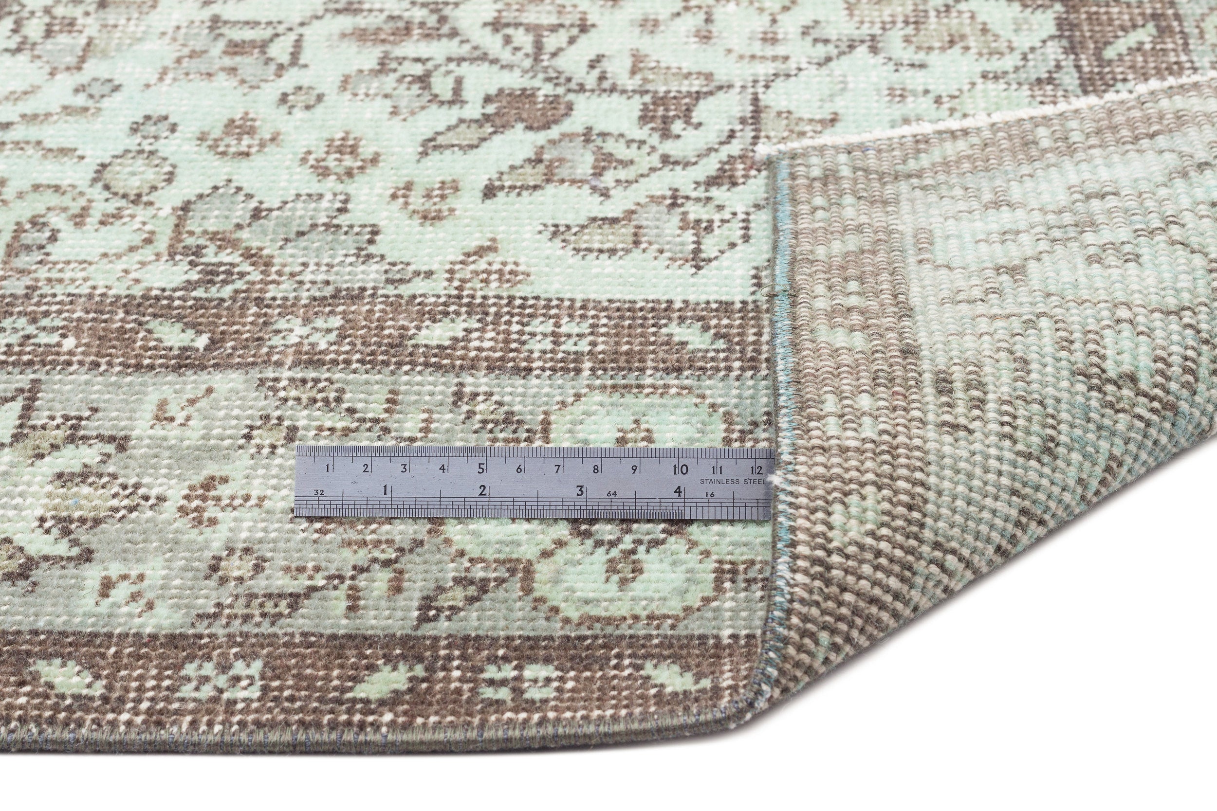 Naturel Over Dyed Vintage Rug 5'9'' x 9'7'' ft 175 x 293 cm