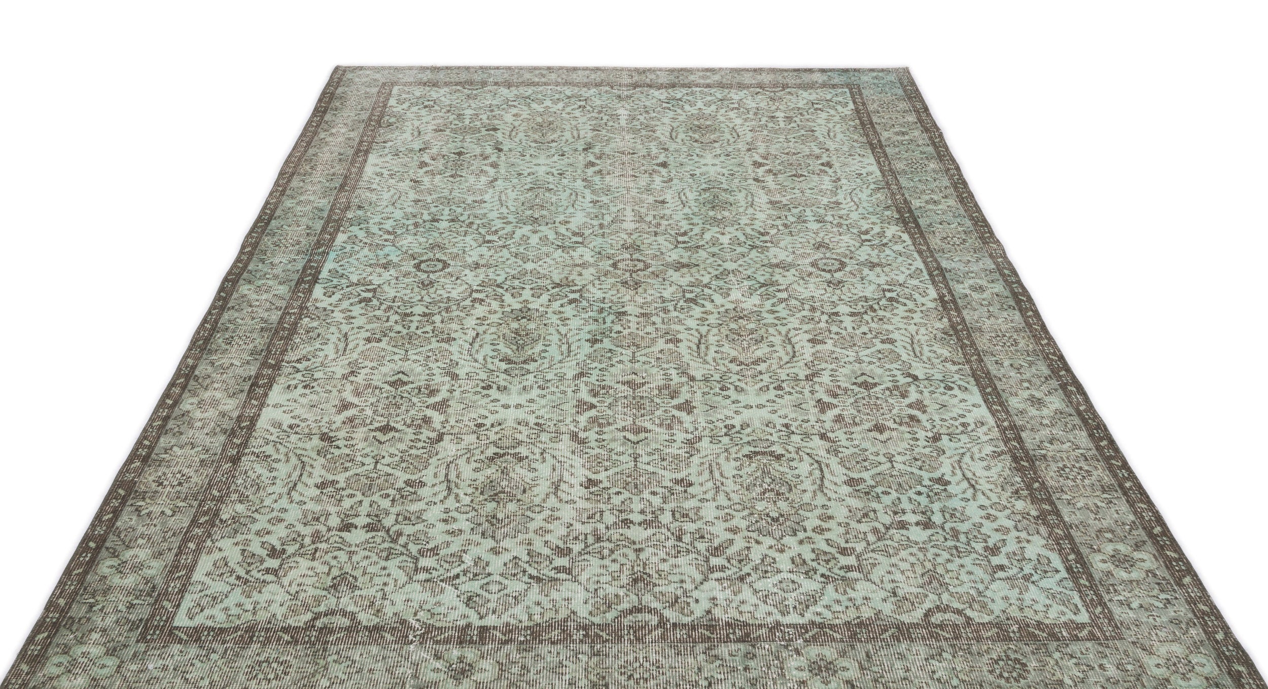 Naturel Over Dyed Vintage Rug 5'9'' x 9'7'' ft 175 x 293 cm