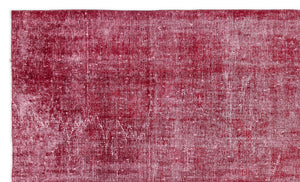 Red Over Dyed Vintage Rug 5'3'' x 8'10'' ft 161 x 268 cm