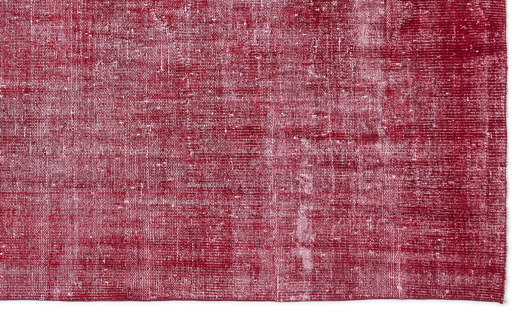 Red Over Dyed Vintage Rug 5'3'' x 8'10'' ft 161 x 268 cm