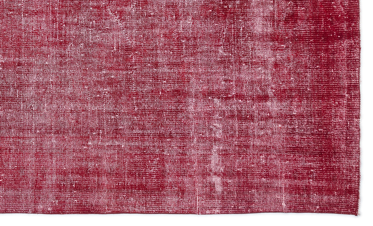 Red Over Dyed Vintage Rug 5&#39;3&#39;&#39; x 8&#39;10&#39;&#39; ft 161 x 268 cm