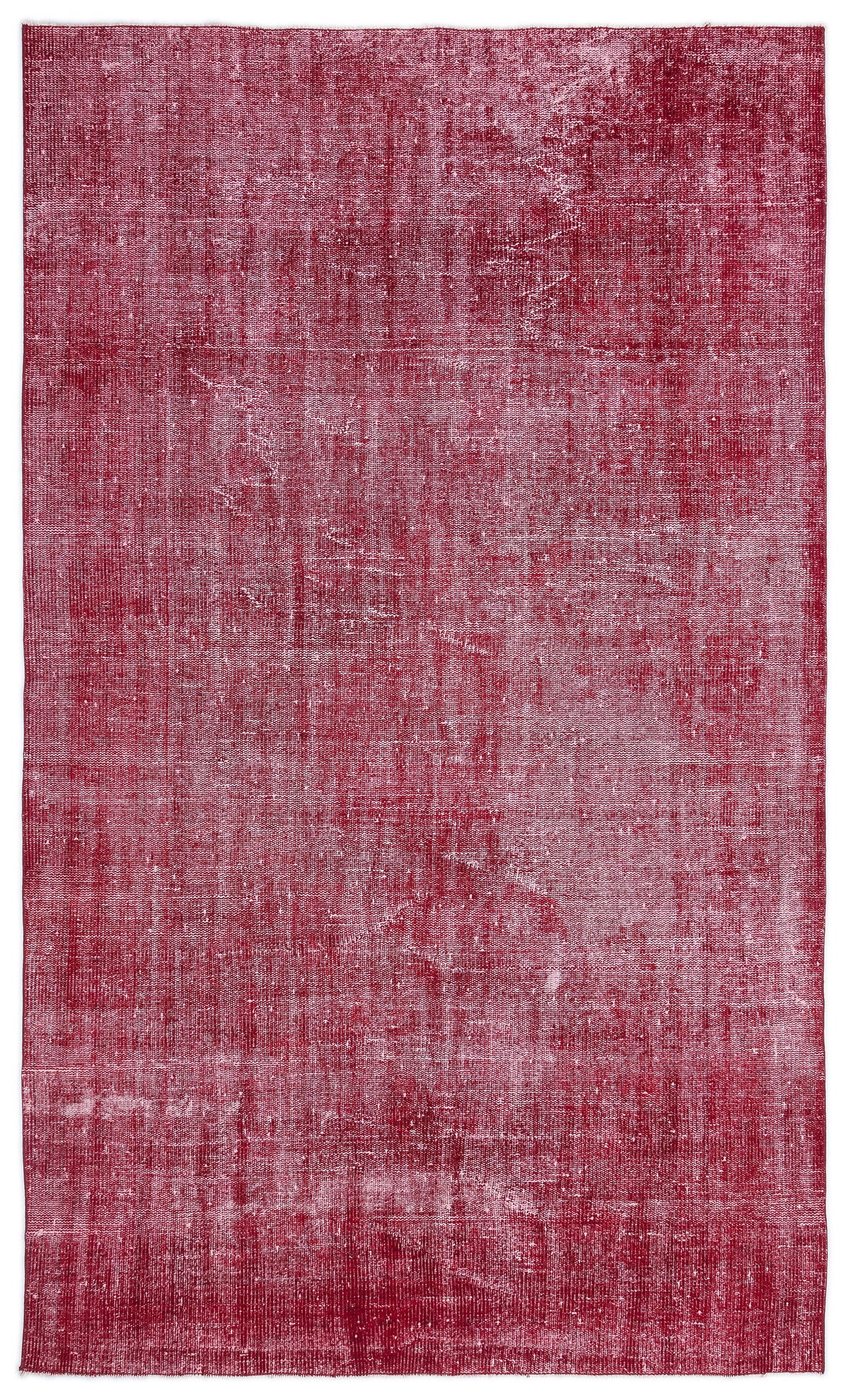 Red Over Dyed Vintage Rug 5&#39;3&#39;&#39; x 8&#39;10&#39;&#39; ft 161 x 268 cm