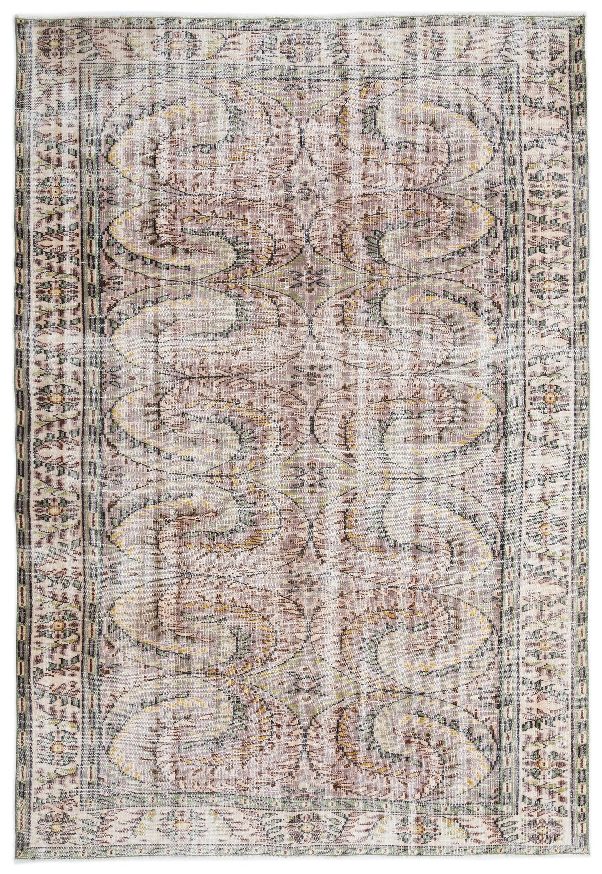 Retro Over Dyed Vintage Rug 6&#39;1&#39;&#39; x 9&#39;0&#39;&#39; ft 185 x 275 cm