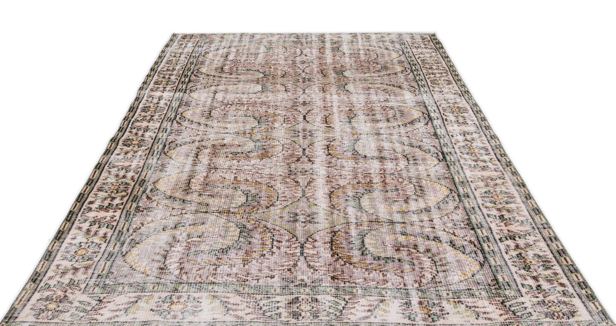 Retro Over Dyed Vintage Rug 6&#39;1&#39;&#39; x 9&#39;0&#39;&#39; ft 185 x 275 cm