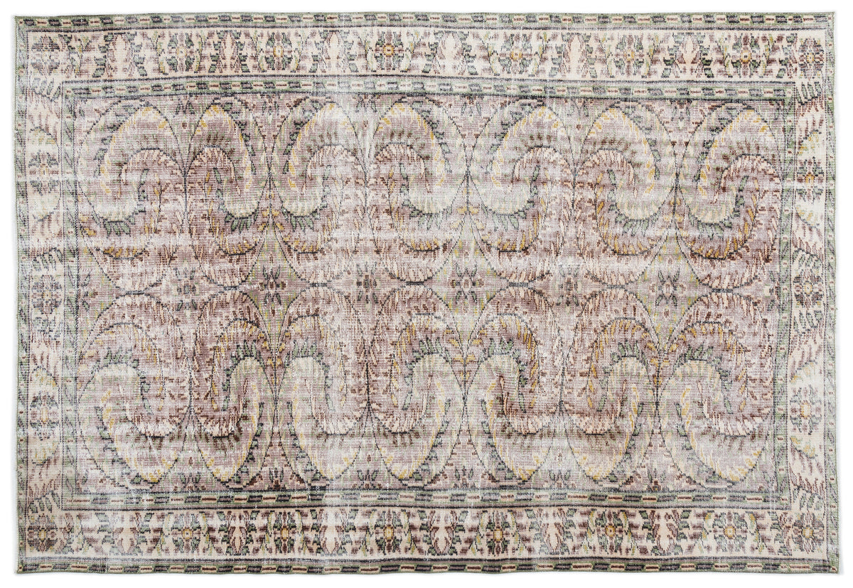 Retro Over Dyed Vintage Rug 6&#39;1&#39;&#39; x 9&#39;0&#39;&#39; ft 185 x 275 cm