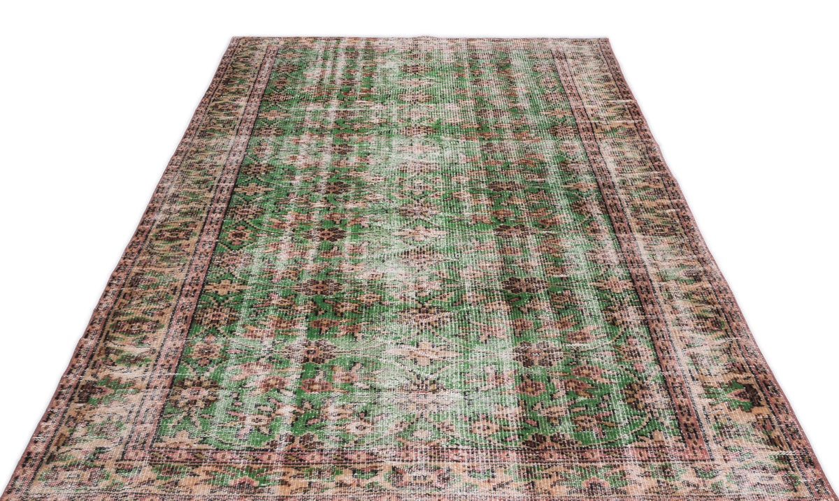 Retro Over Dyed Vintage Rug 5&#39;1&#39;&#39; x 8&#39;7&#39;&#39; ft 155 x 261 cm
