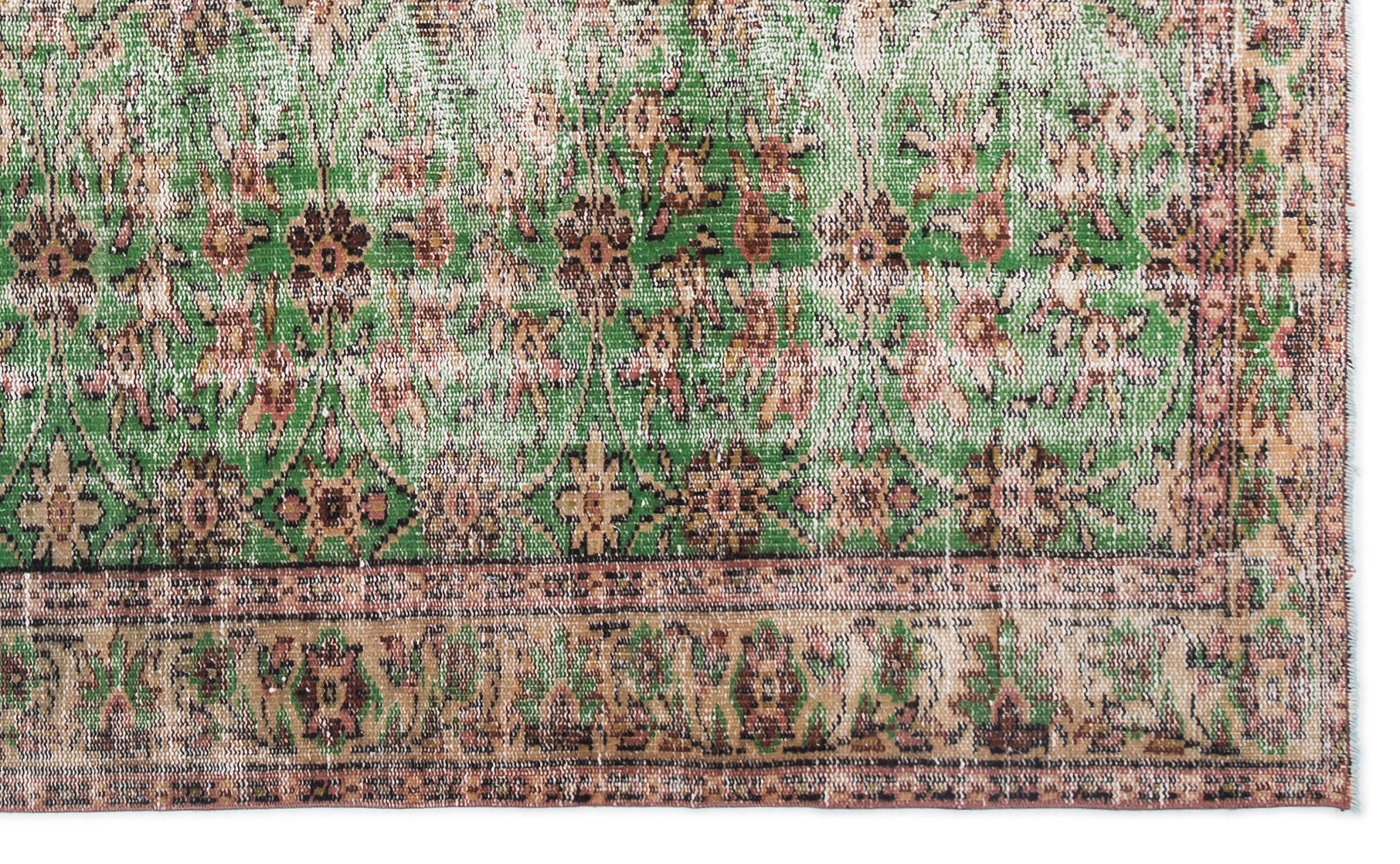 Retro Over Dyed Vintage Rug 5'1'' x 8'7'' ft 155 x 261 cm