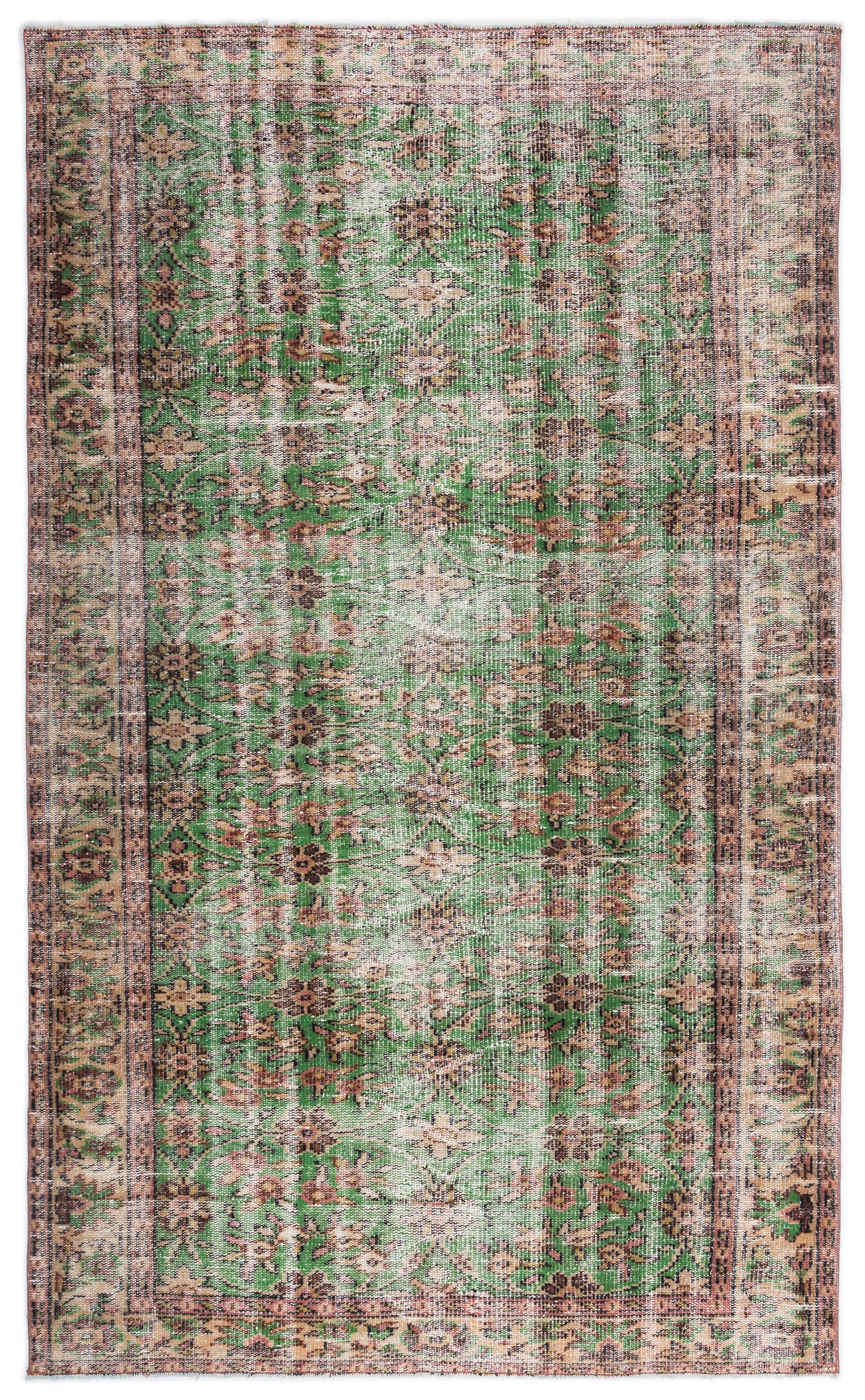 Retro Over Dyed Vintage Rug 5&#39;1&#39;&#39; x 8&#39;7&#39;&#39; ft 155 x 261 cm