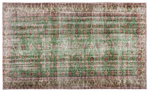 Retro Over Dyed Vintage Rug 5'1'' x 8'7'' ft 155 x 261 cm