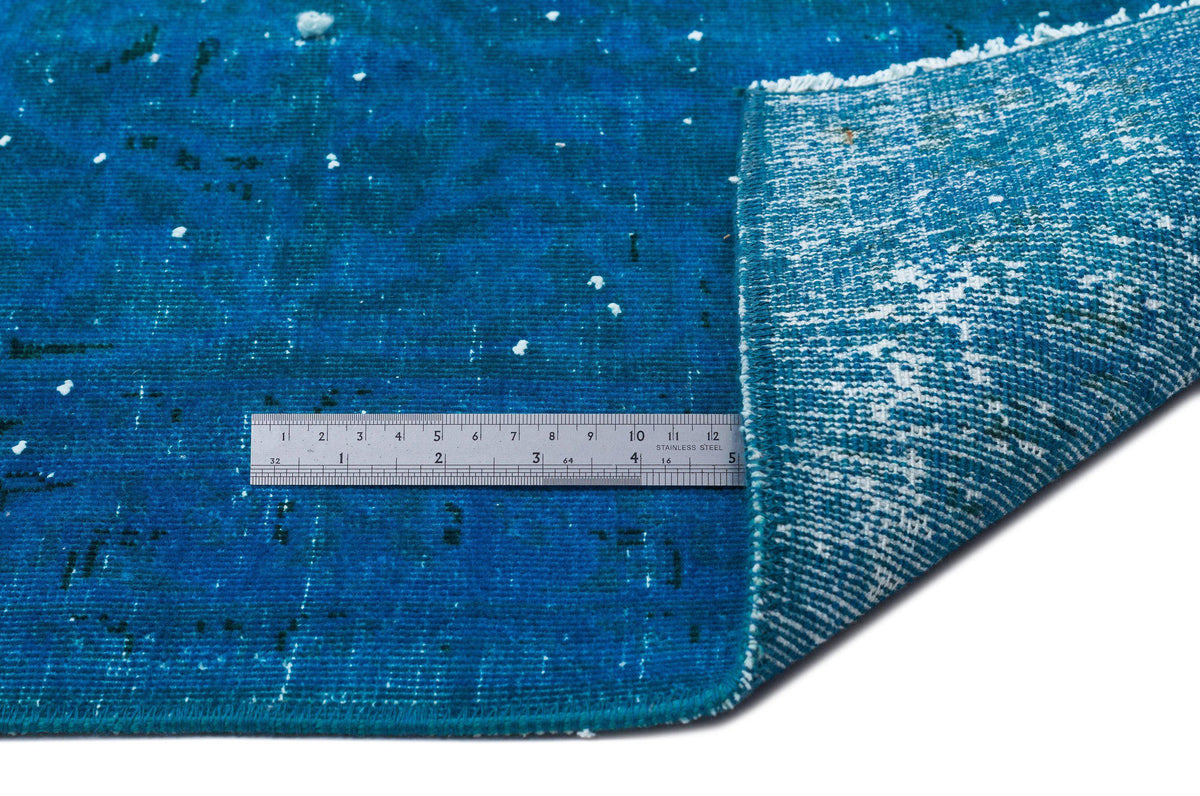 Turquoise  Over Dyed Vintage XLarge Rug 9&#39;7&#39;&#39; x 13&#39;0&#39;&#39; ft 291 x 397 cm