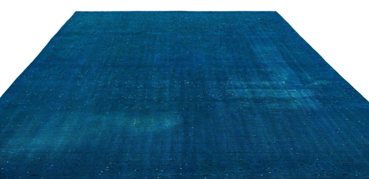 Turquoise  Over Dyed Vintage XLarge Rug 9&#39;7&#39;&#39; x 13&#39;0&#39;&#39; ft 291 x 397 cm