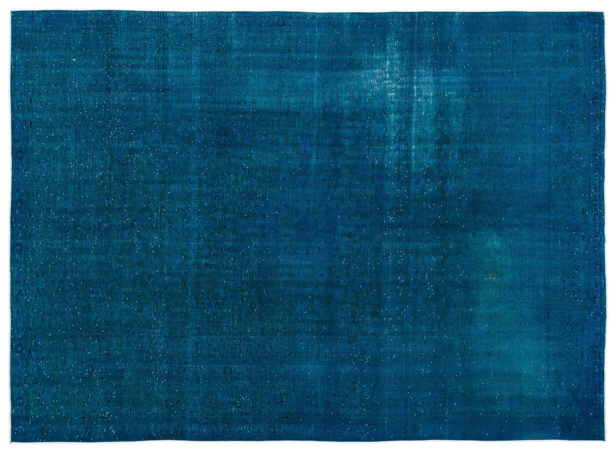 Turquoise  Over Dyed Vintage XLarge Rug 9&#39;7&#39;&#39; x 13&#39;0&#39;&#39; ft 291 x 397 cm