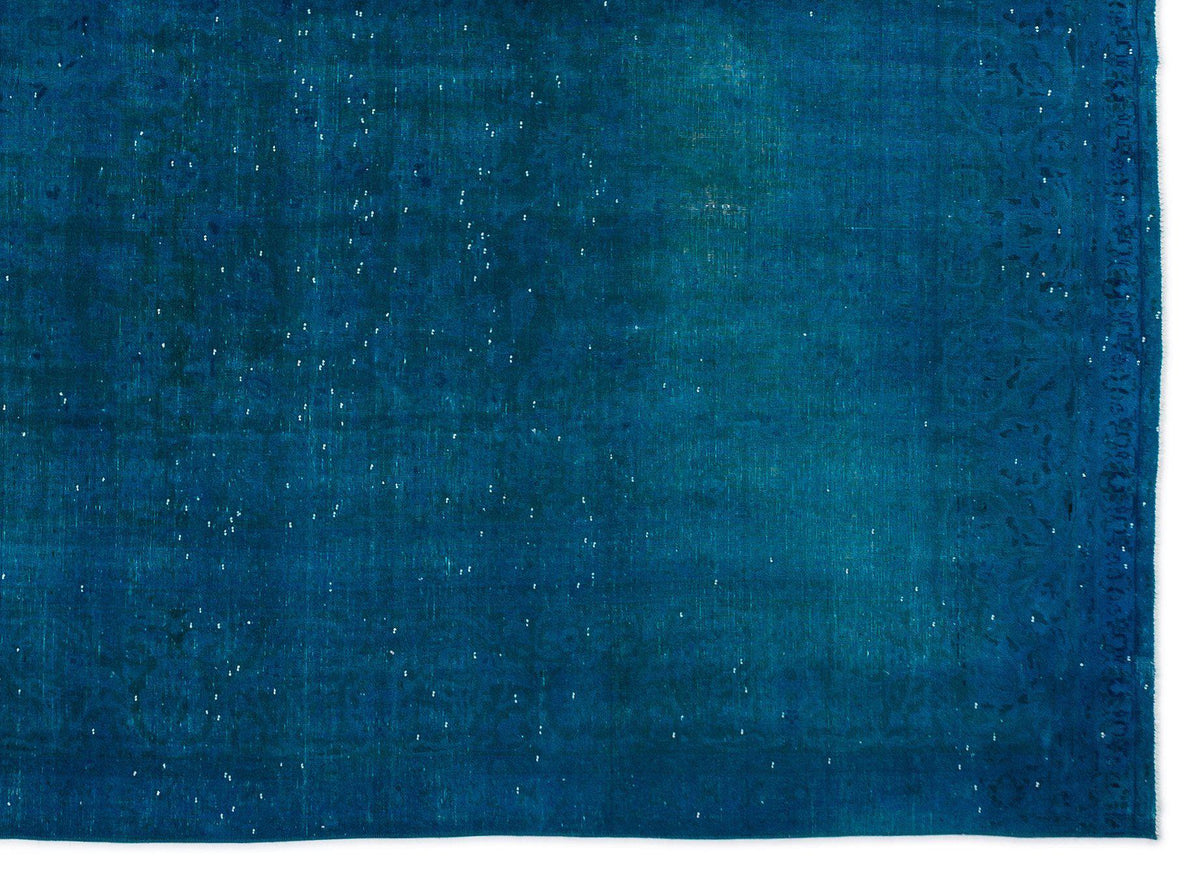 Turquoise  Over Dyed Vintage XLarge Rug 9&#39;7&#39;&#39; x 13&#39;0&#39;&#39; ft 291 x 397 cm