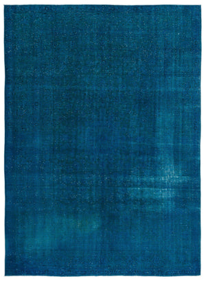 Turquoise  Over Dyed Vintage XLarge Rug 9'7'' x 13'0'' ft 291 x 397 cm