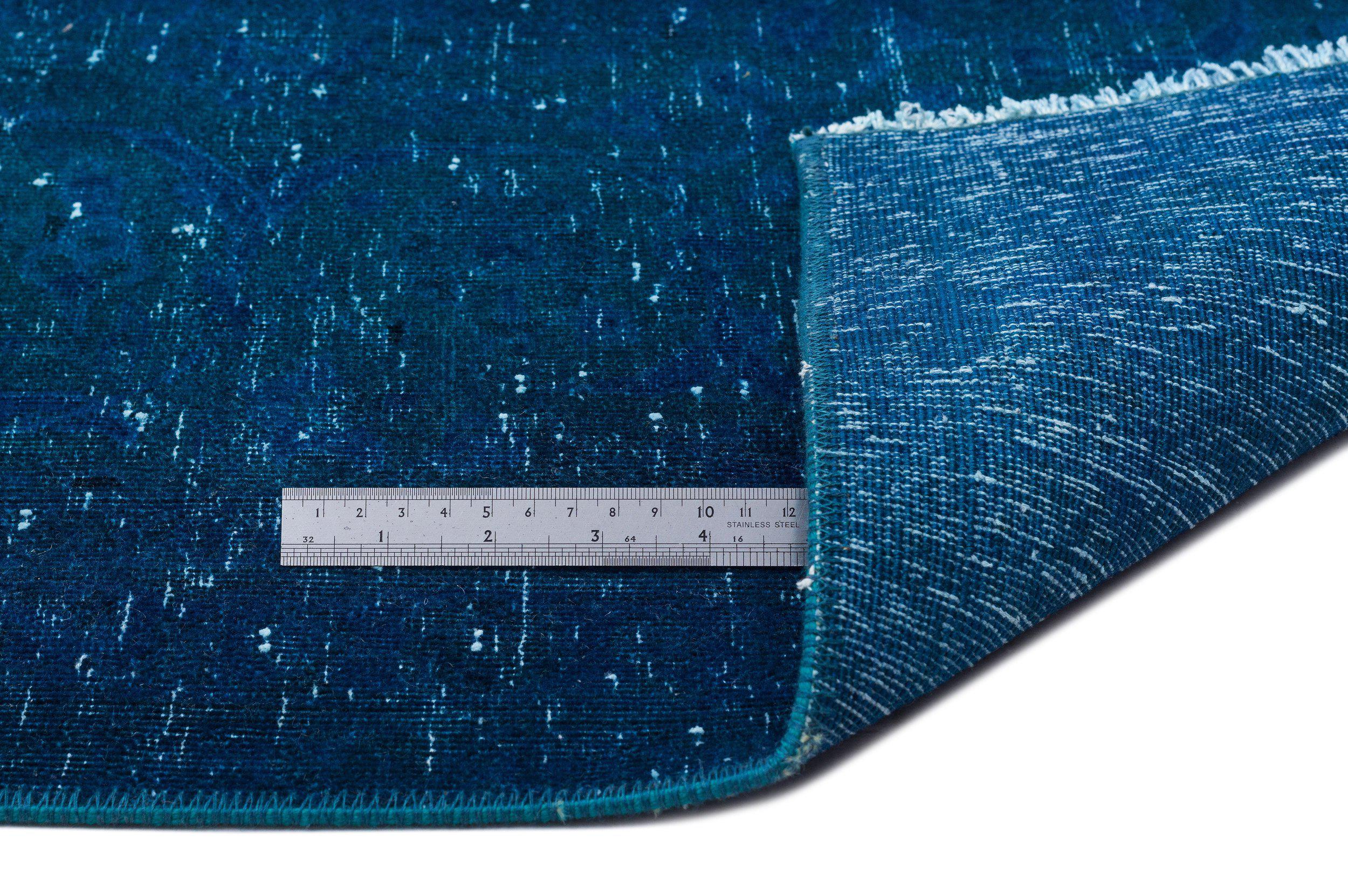 Turquoise  Over Dyed Vintage XLarge Rug 9'11'' x 13'1'' ft 303 x 400 cm