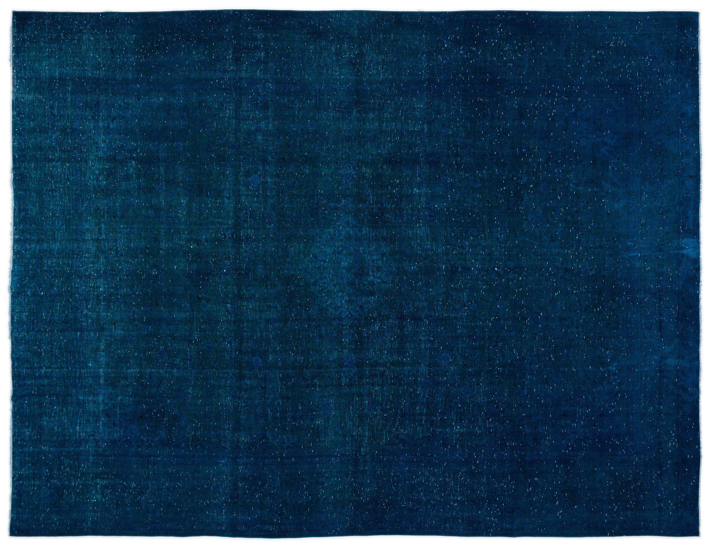 Turquoise  Over Dyed Vintage XLarge Rug 9'11'' x 13'1'' ft 303 x 400 cm