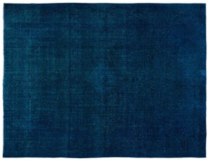 Turquoise  Over Dyed Vintage XLarge Rug 9'11'' x 13'1'' ft 303 x 400 cm