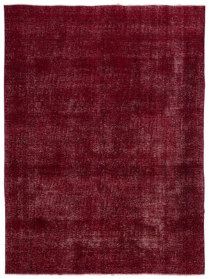 Red Over Dyed Vintage XLarge Rug 9'4'' x 12'8'' ft 285 x 387 cm