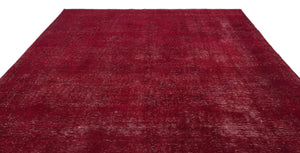 Red Over Dyed Vintage XLarge Rug 9'4'' x 12'8'' ft 285 x 387 cm