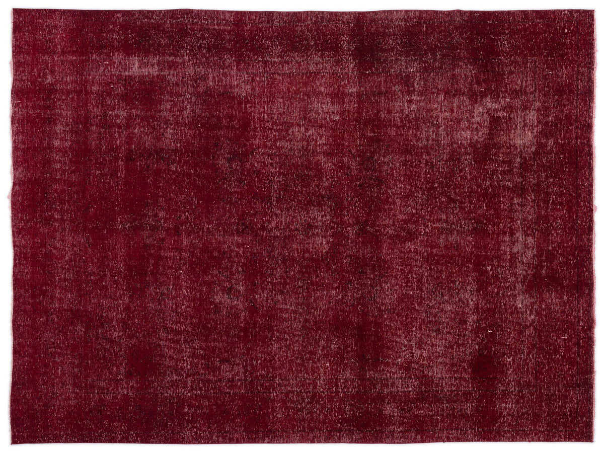 Red Over Dyed Vintage XLarge Rug 9&#39;4&#39;&#39; x 12&#39;8&#39;&#39; ft 285 x 387 cm