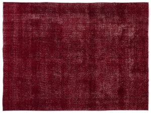 Red Over Dyed Vintage XLarge Rug 9'4'' x 12'8'' ft 285 x 387 cm