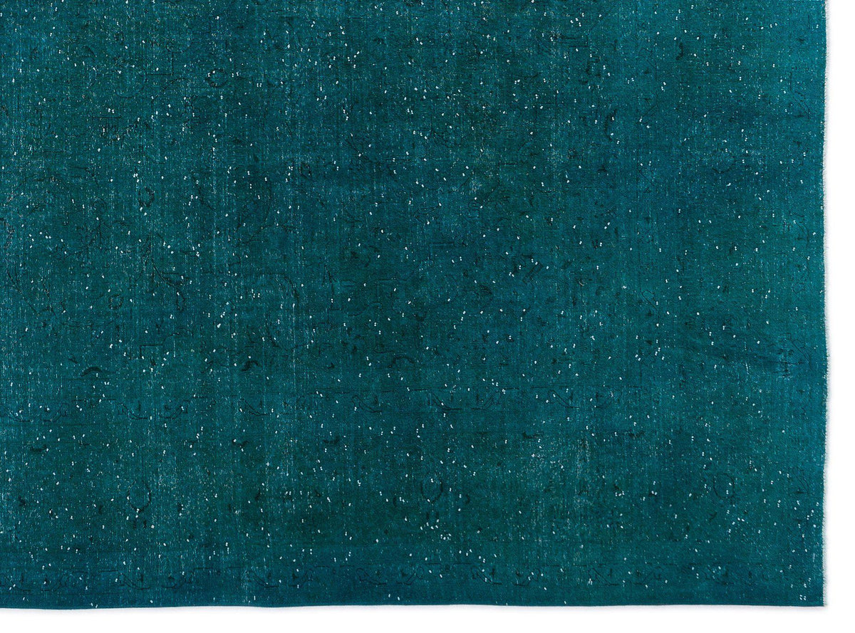 Turquoise  Over Dyed Vintage XLarge Rug 9&#39;8&#39;&#39; x 13&#39;3&#39;&#39; ft 294 x 404 cm
