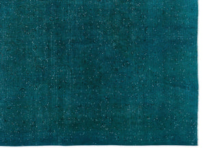 Turquoise  Over Dyed Vintage XLarge Rug 9'8'' x 13'3'' ft 294 x 404 cm