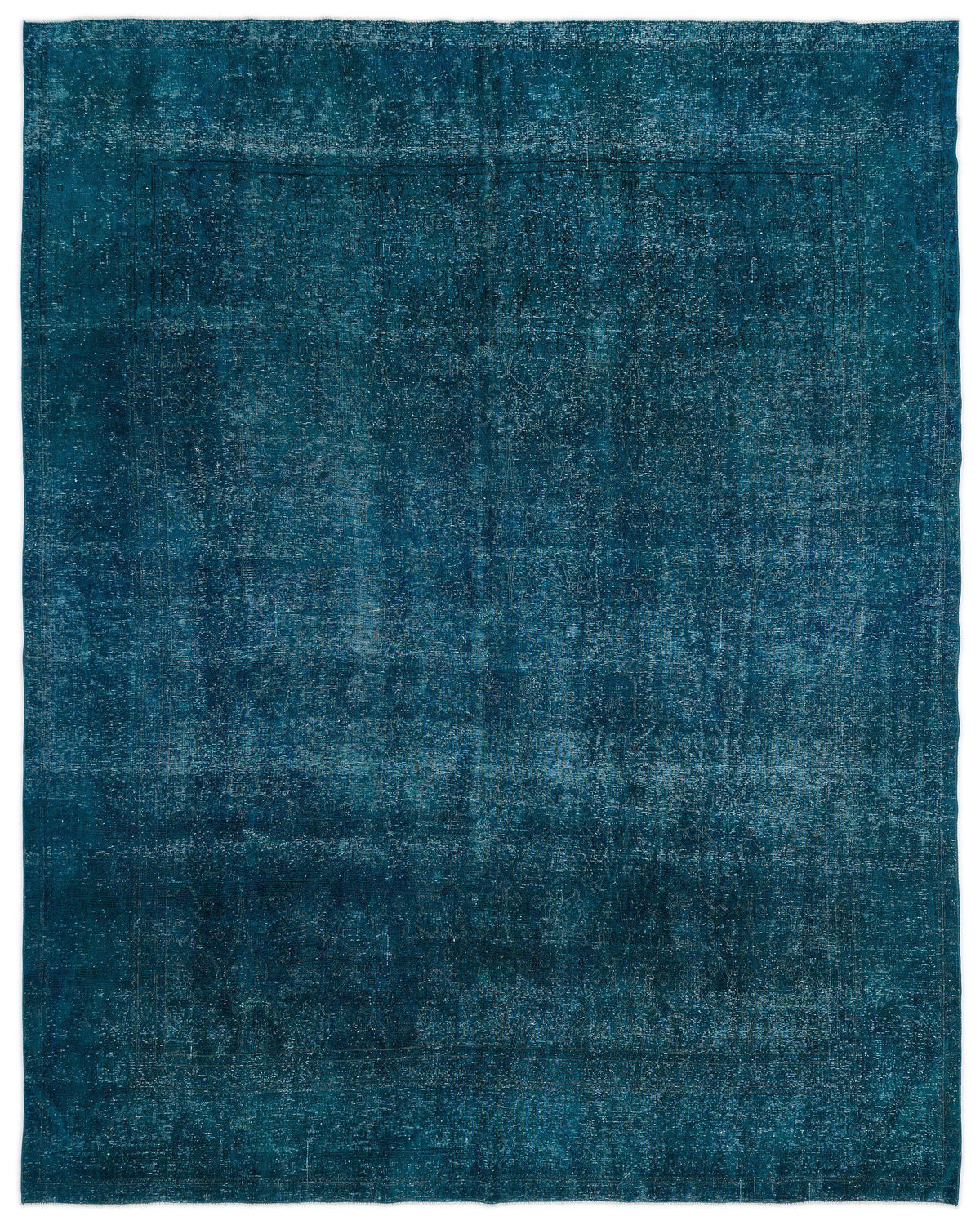 Turquoise  Over Dyed Vintage XLarge Rug 9&#39;7&#39;&#39; x 11&#39;12&#39;&#39; ft 291 x 365 cm