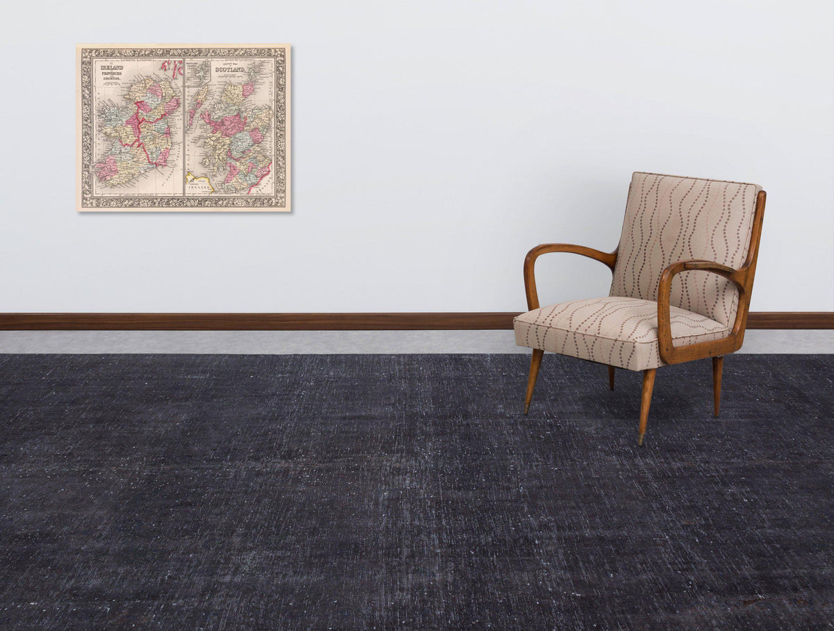 Gray Over Dyed Vintage XLarge Rug 9&#39;0&#39;&#39; x 13&#39;2&#39;&#39; ft 275 x 401 cm