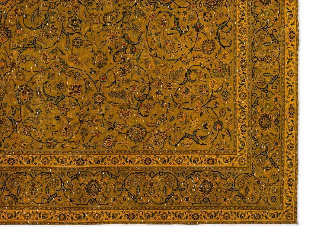 Yellow Over Dyed Vintage XLarge Rug 9'5'' x 12'10'' ft 288 x 391 cm