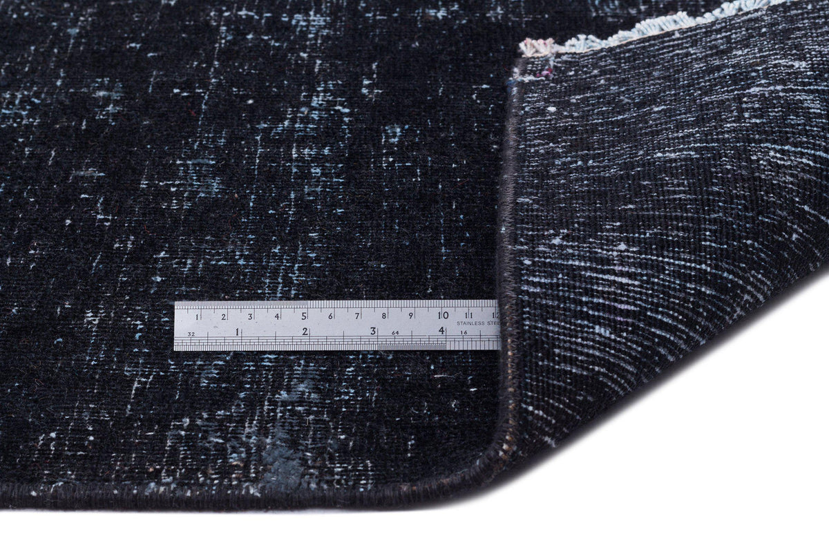 Black Over Dyed Vintage XLarge Rug 9&#39;2&#39;&#39; x 12&#39;2&#39;&#39; ft 280 x 371 cm