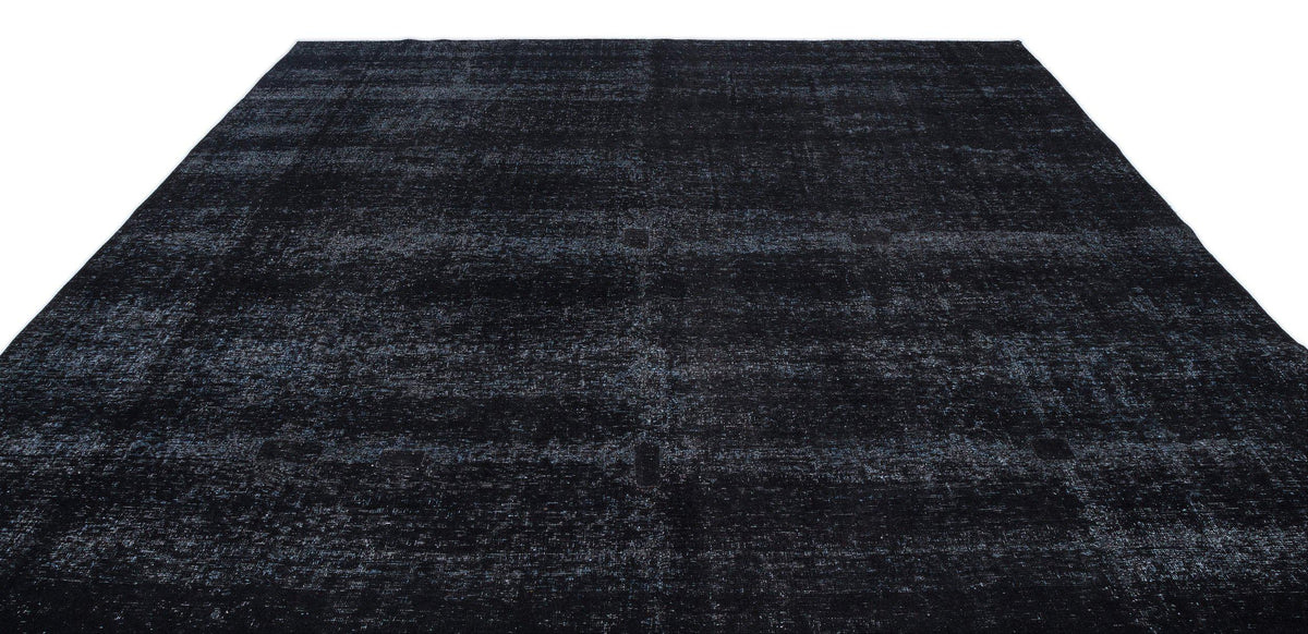 Black Over Dyed Vintage XLarge Rug 9&#39;2&#39;&#39; x 12&#39;2&#39;&#39; ft 280 x 371 cm