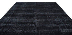 Black Over Dyed Vintage XLarge Rug 9'2'' x 12'2'' ft 280 x 371 cm
