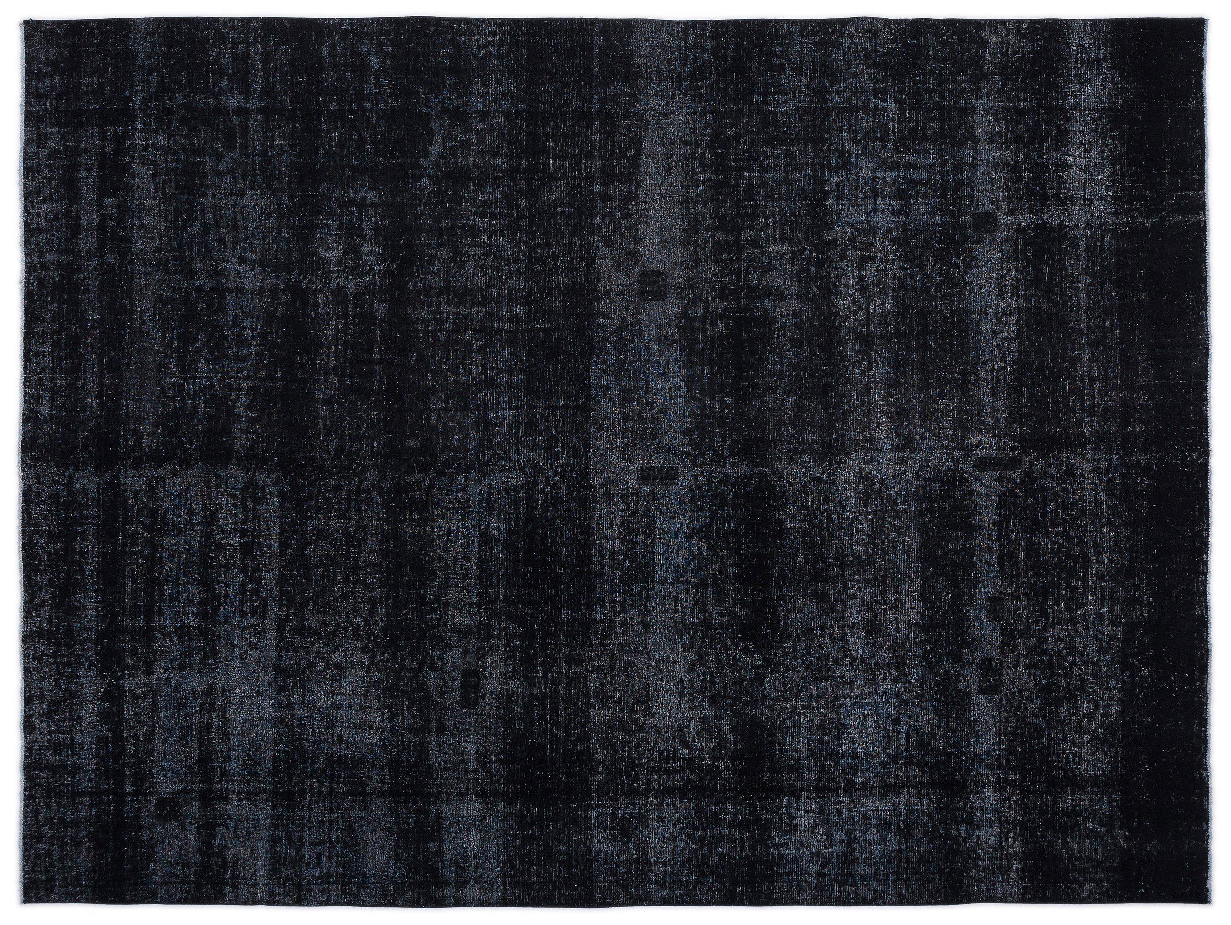 Black Over Dyed Vintage XLarge Rug 9'2'' x 12'2'' ft 280 x 371 cm