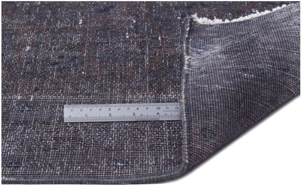 Dark Gray Over Dyed Vintage XLarge Rug 9&#39;11&#39;&#39; x 13&#39;7&#39;&#39; ft 301 x 415 cm