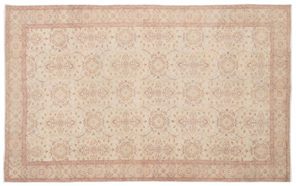 Beige Over Dyed Vintage Rug 5'11'' x 9'5'' ft 180 x 288 cm