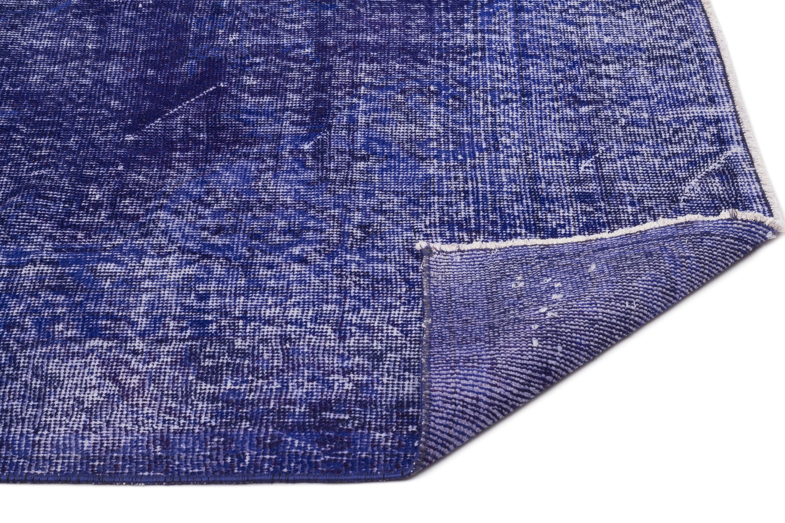 Purple Over Dyed Vintage Rug 5'7'' x 9'7'' ft 170 x 291 cm