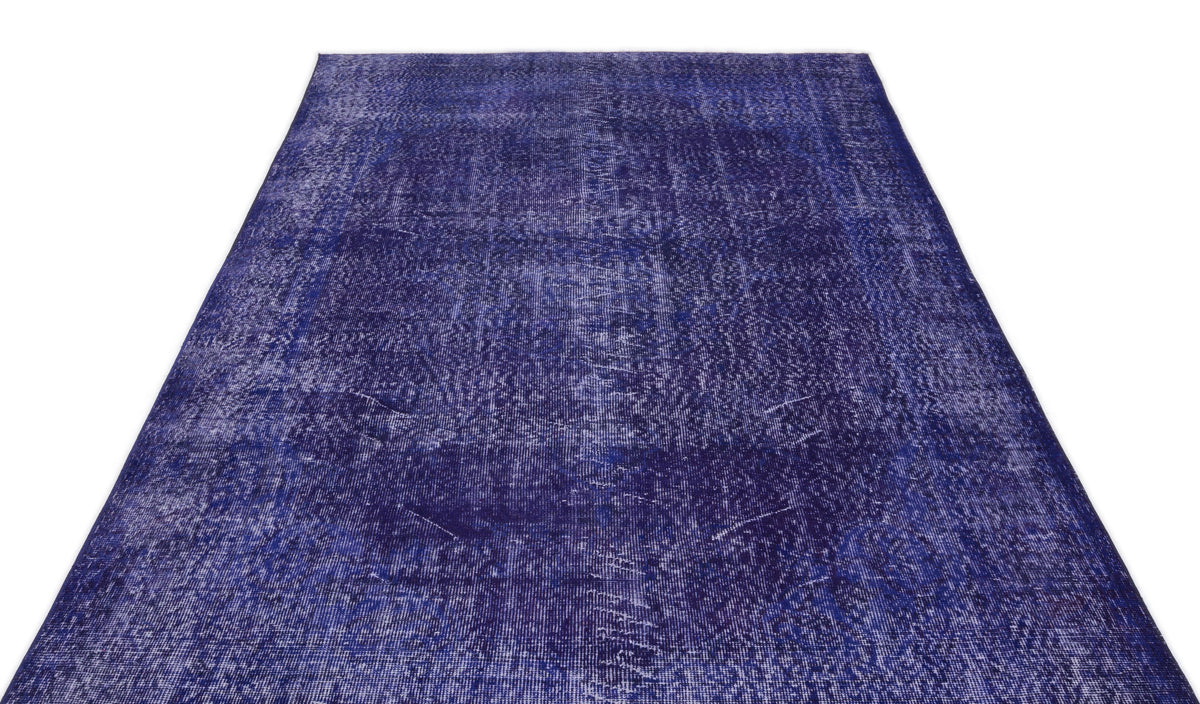 Purple Over Dyed Vintage Rug 5&#39;7&#39;&#39; x 9&#39;7&#39;&#39; ft 170 x 291 cm