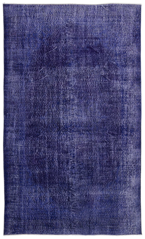 Purple Over Dyed Vintage Rug 5'7'' x 9'7'' ft 170 x 291 cm