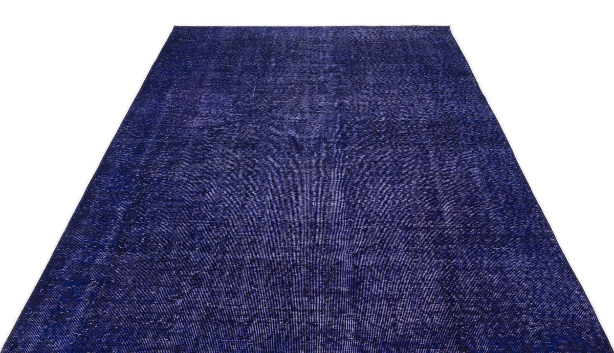 Purple Over Dyed Vintage Rug 5&#39;8&#39;&#39; x 9&#39;3&#39;&#39; ft 172 x 283 cm