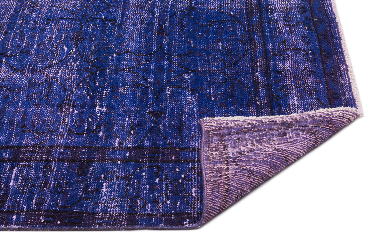 Purple Over Dyed Vintage Rug 5&#39;1&#39;&#39; x 9&#39;4&#39;&#39; ft 155 x 285 cm