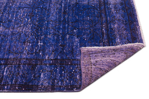 Purple Over Dyed Vintage Rug 5'1'' x 9'4'' ft 155 x 285 cm