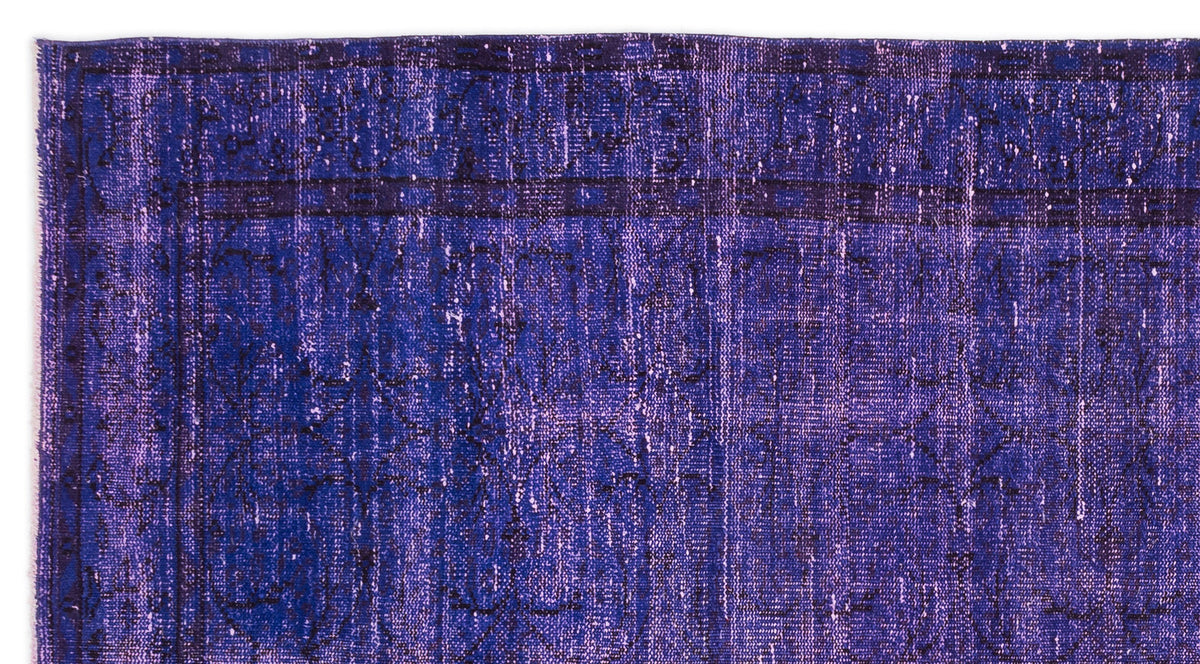 Purple Over Dyed Vintage Rug 5&#39;1&#39;&#39; x 9&#39;4&#39;&#39; ft 155 x 285 cm