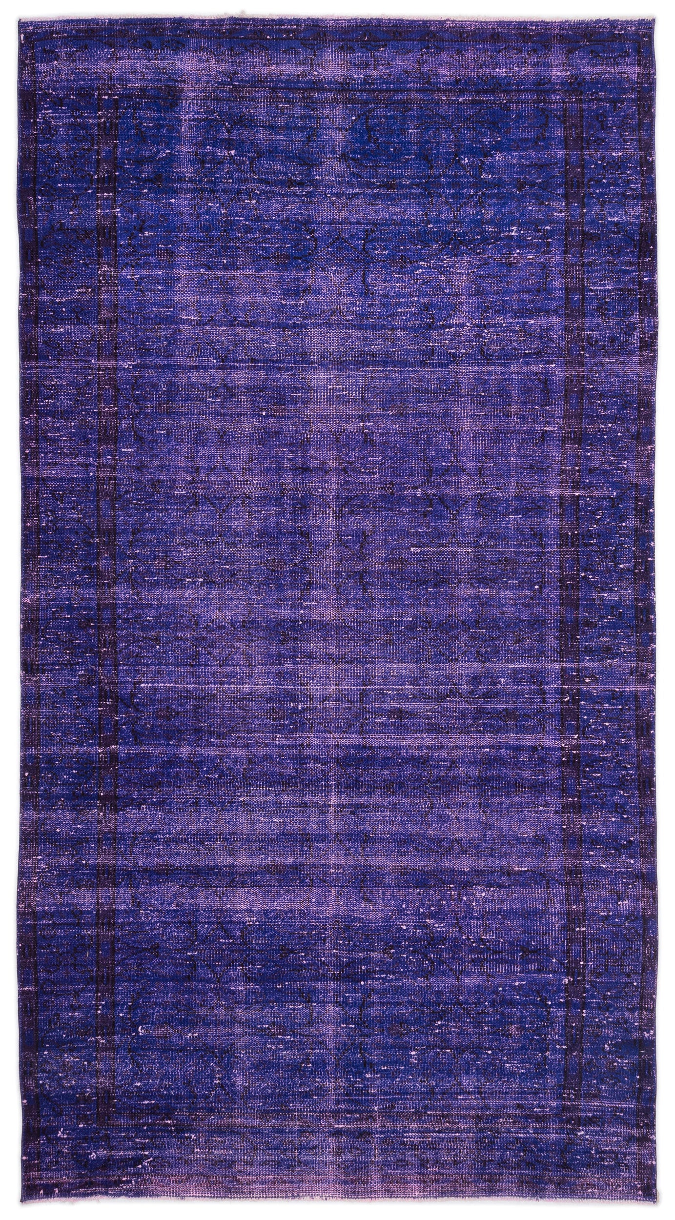 Purple Over Dyed Vintage Rug 5'1'' x 9'4'' ft 155 x 285 cm