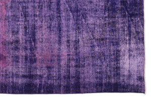 Purple Over Dyed Vintage Rug 5'7'' x 8'8'' ft 170 x 265 cm